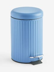 Blue Rib Soft Close 3 Litre Pedal Bin - Image 1 of 2