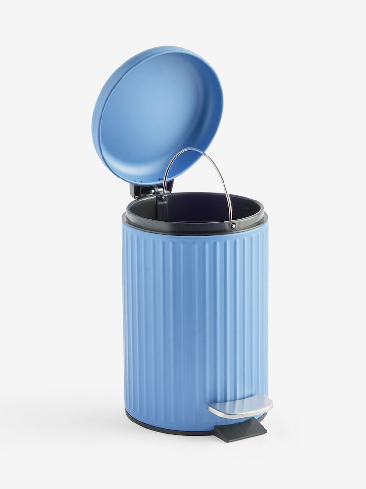 Blue Rib Soft Close 3 Litre Pedal Bin - Image 2 of 2 Blue Rib Soft Close 3 Litre Pedal Bin - Image 2 of 2