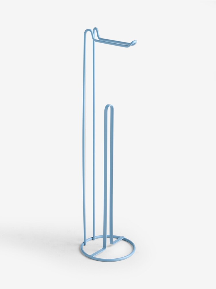 Blue Wire Toilet Roll Holder - Image 1 of 1 Blue Wire Toilet Roll Holder - Image 1 of 1