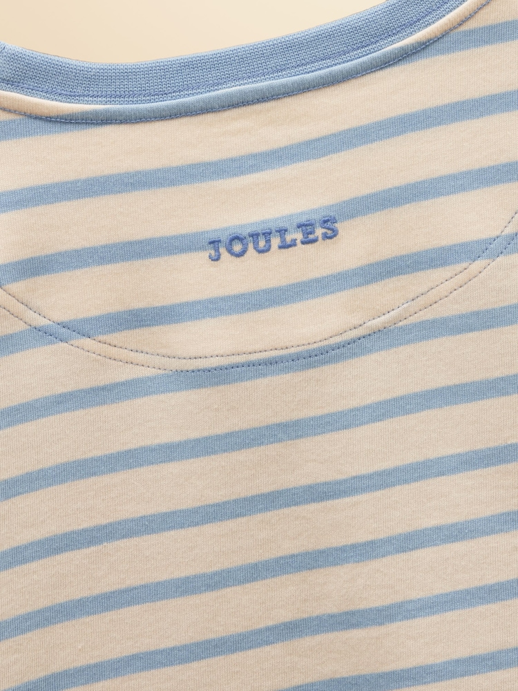 Көк жолақ - Joules қыздарға арналған Ava аппликациялық ұзын жеңді жейде - 5суретінің 5 суреті