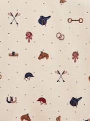 Joules Girls' Odelia Cream Horse Long Sleeve Pointelle Top - Image 3 of 4