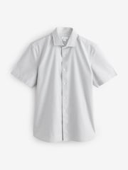 Grey/White Short Sleeve Striped Shirt - Image 1 of 1