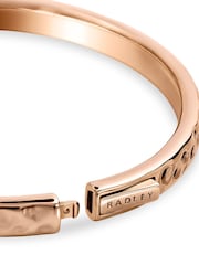Radley Gold 18ct Rose Gold Plated Hammer Effect Bangle - Image 3 of 4