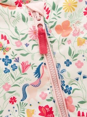 Joules Baby Padded Pink Zip Through Pramsuit - Image 3 of 5