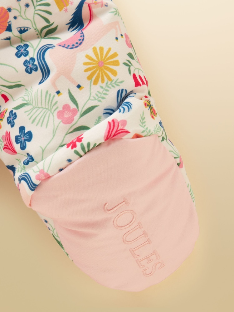 Joules Baby Padded Pink Zip Through Pramsuit - Image 5 of 5