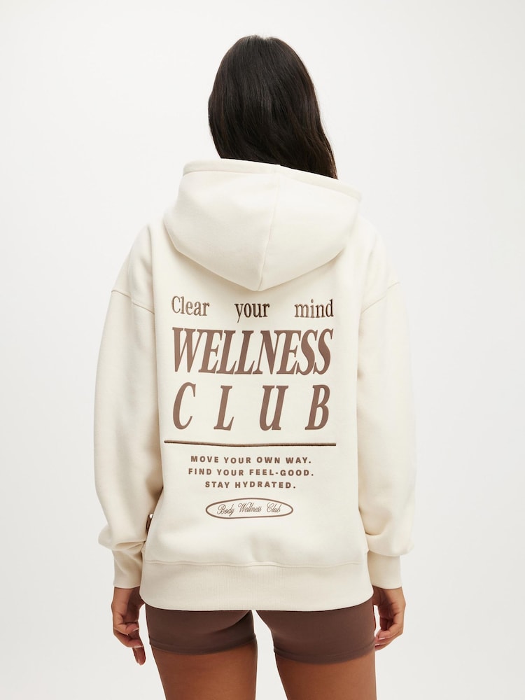 Cotton On Cream Plush Premium Graphic Hoodie - Image 2 of 4 Cotton On Cream Plush Premium Graphic Hoodie - Image 2 of 4