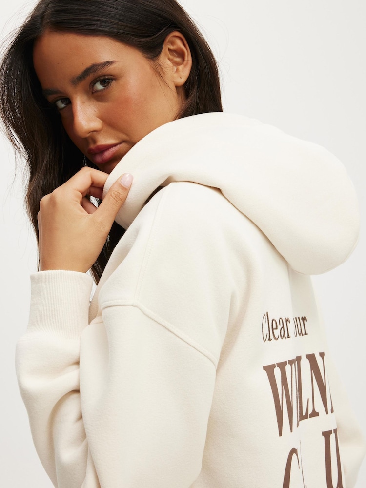 Cotton On Cream Plush Premium Graphic Hoodie - Image 4 of 4 Cotton On Cream Plush Premium Graphic Hoodie - Image 4 of 4