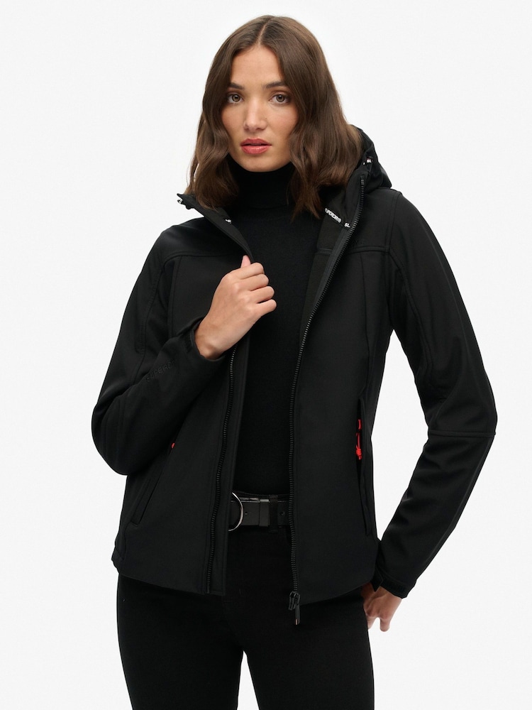Superdry Black Hooded Classic Trekker Jacket - Image 1 of 7 Superdry Black Hooded Classic Trekker Jacket - Image 1 of 7