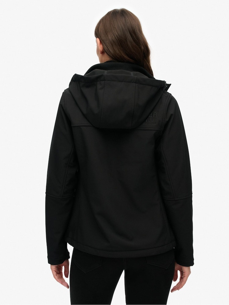 Superdry Black Hooded Classic Trekker Jacket - Image 2 of 7 Superdry Black Hooded Classic Trekker Jacket - Image 2 of 7