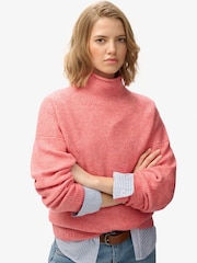Superdry Red Slouchy Mock Neck Jumper - Image 4 of 6