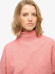 Superdry Red Slouchy Mock Neck Jumper - Image 5 of 6