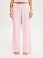 Pink - Cotton On Waffle Wide Leg Pyjama Trousers - Bild 3 von 5