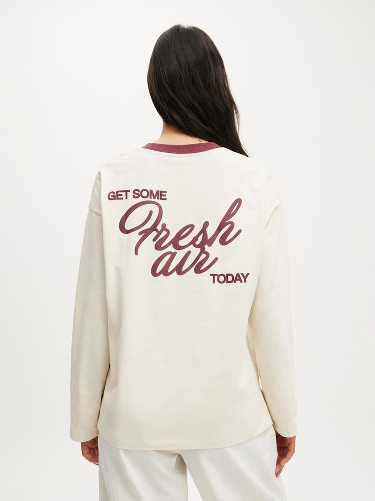 Pink - Cotton On Long Sleeve Graphic Crew Top - Bild 2 von 5