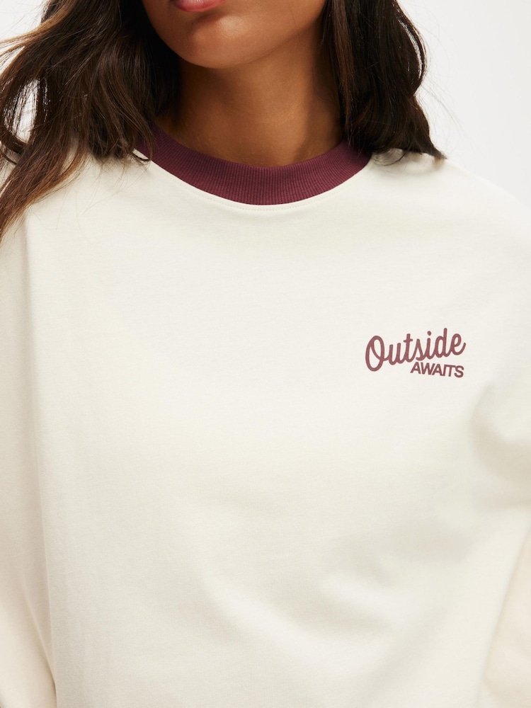 Pink - Cotton On Long Sleeve Graphic Crew Top - Bild 5 von 5