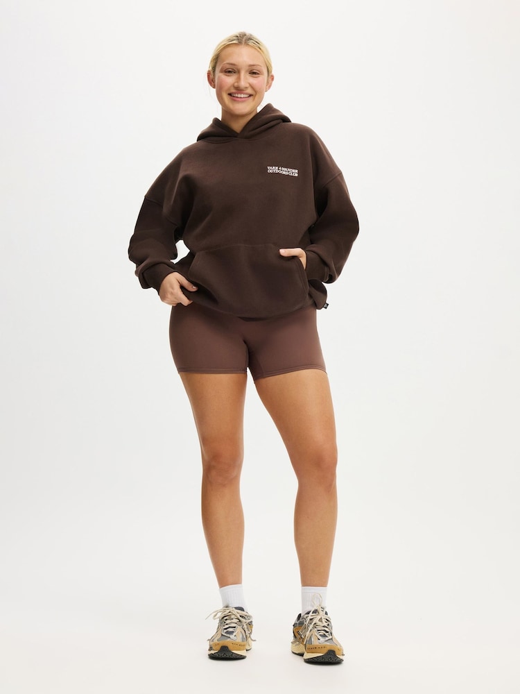 Cotton On Brown Plush Premium Graphic Hoodie - Image 1 of 3