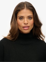 Superdry Black Slouchy Mock Neck Jumper - Image 5 of 6