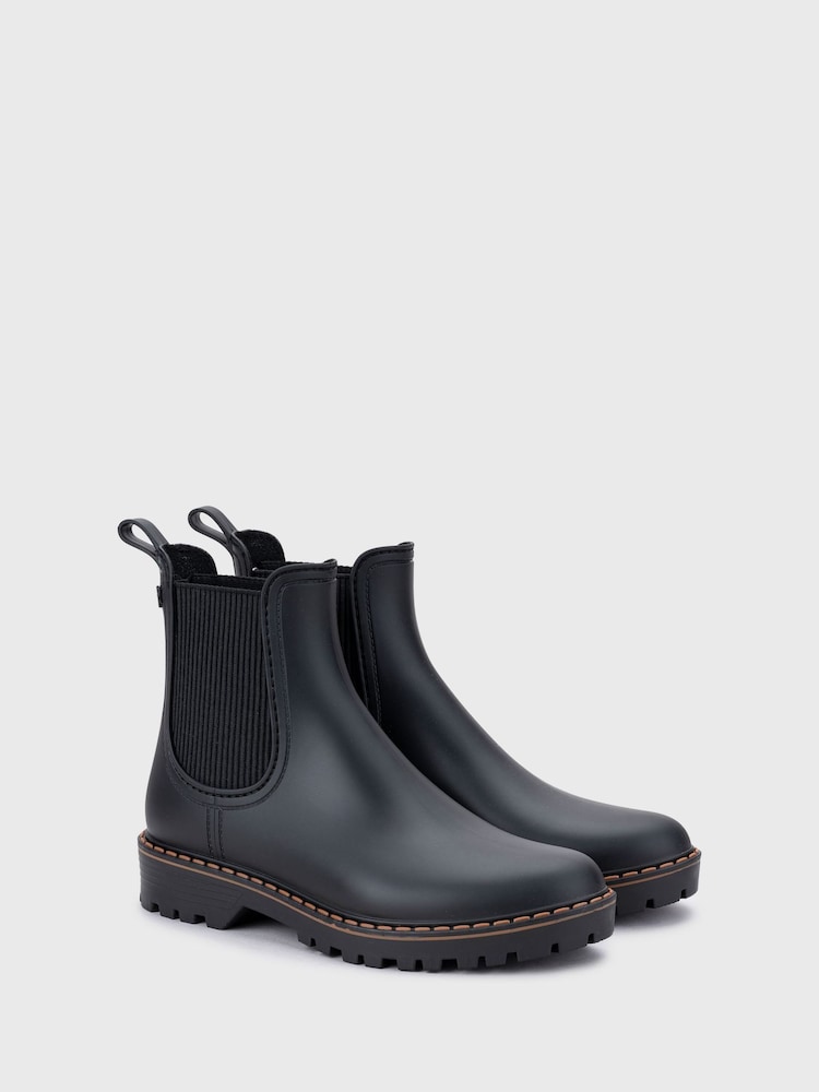 Igor Trak Tri Black Ankle Wellies - Image 2 of 4 Igor Trak Tri Black Ankle Wellies - Image 2 of 4