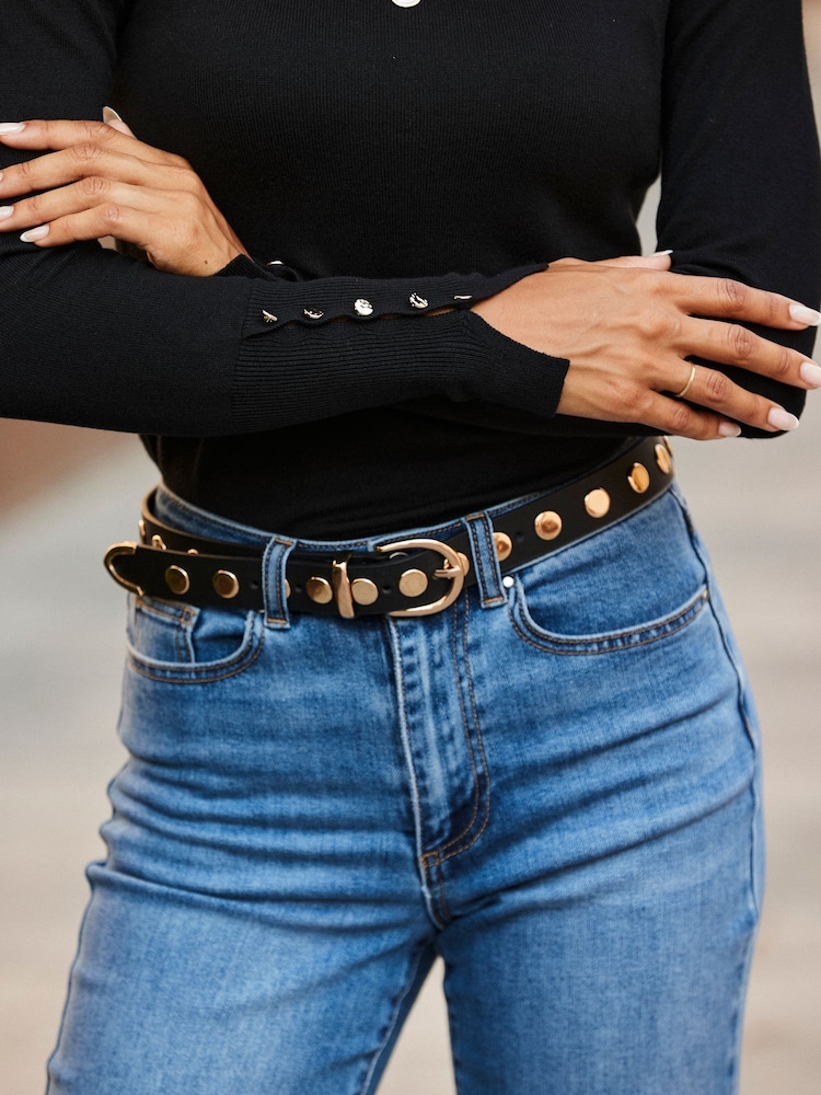 Sosandar Black Roll Neck Jumper - Image 2 of 5
