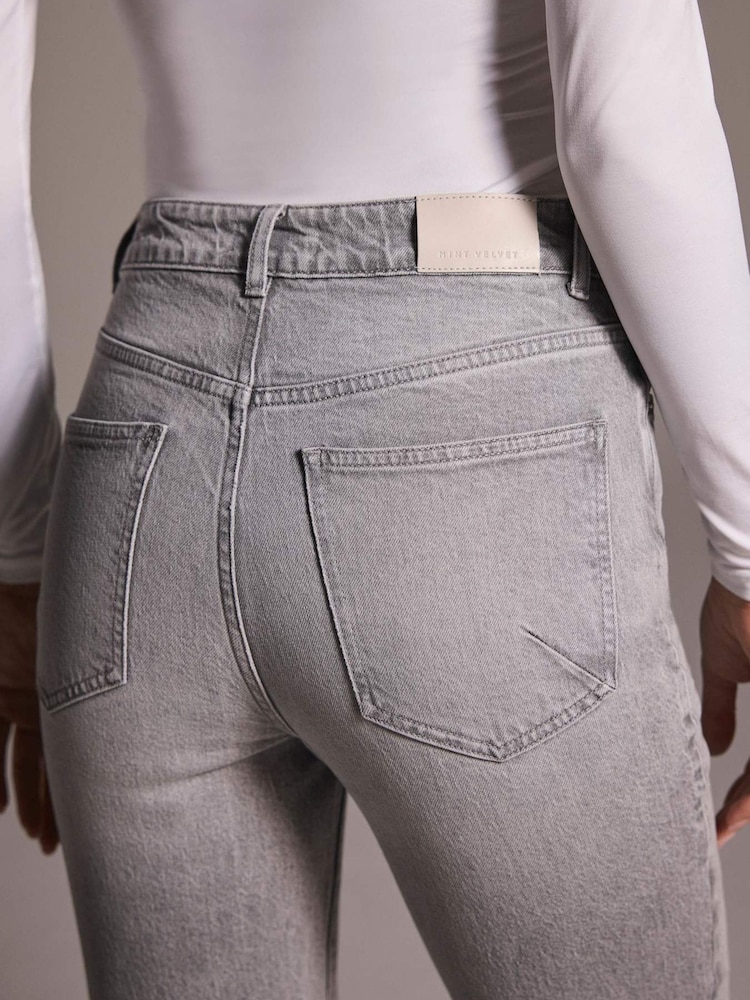 Mint Velvet Grey Mid Rise Slim Jeans - Image 2 of 7
