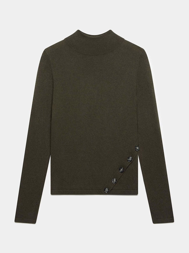 Mint Velvet Green Button Detail Top - Image 5 of 5