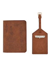Widdop Brown Top Gun Passport Holder & Luggage Tag - Image 1 of 4