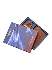 Widdop Brown Top Gun Passport Holder & Luggage Tag - Image 4 of 4