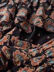 Mint Velvet Black Retro Print Ruffle Blouse - Image 8 of 8