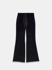 Mint Velvet Black Velvet Wide Trousers - Image 7 of 7