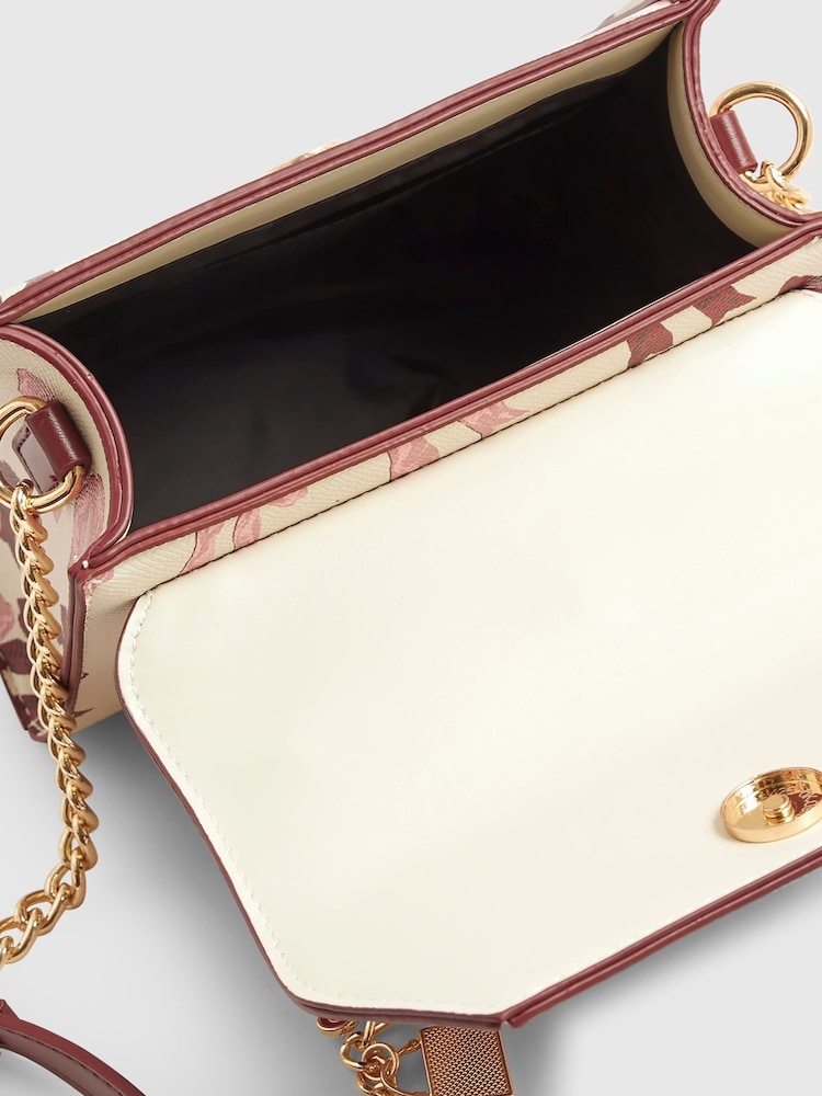 River Island Cream Mini Bow Tote Cross-Body Bag - Image 5 of 5