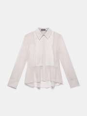 Mint Velvet Natural Satin Panel Shirt - Image 6 of 7