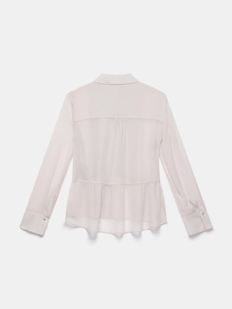 Mint Velvet Natural Satin Panel Shirt - Image 7 of 7 Mint Velvet Natural Satin Panel Shirt - Image 7 of 7