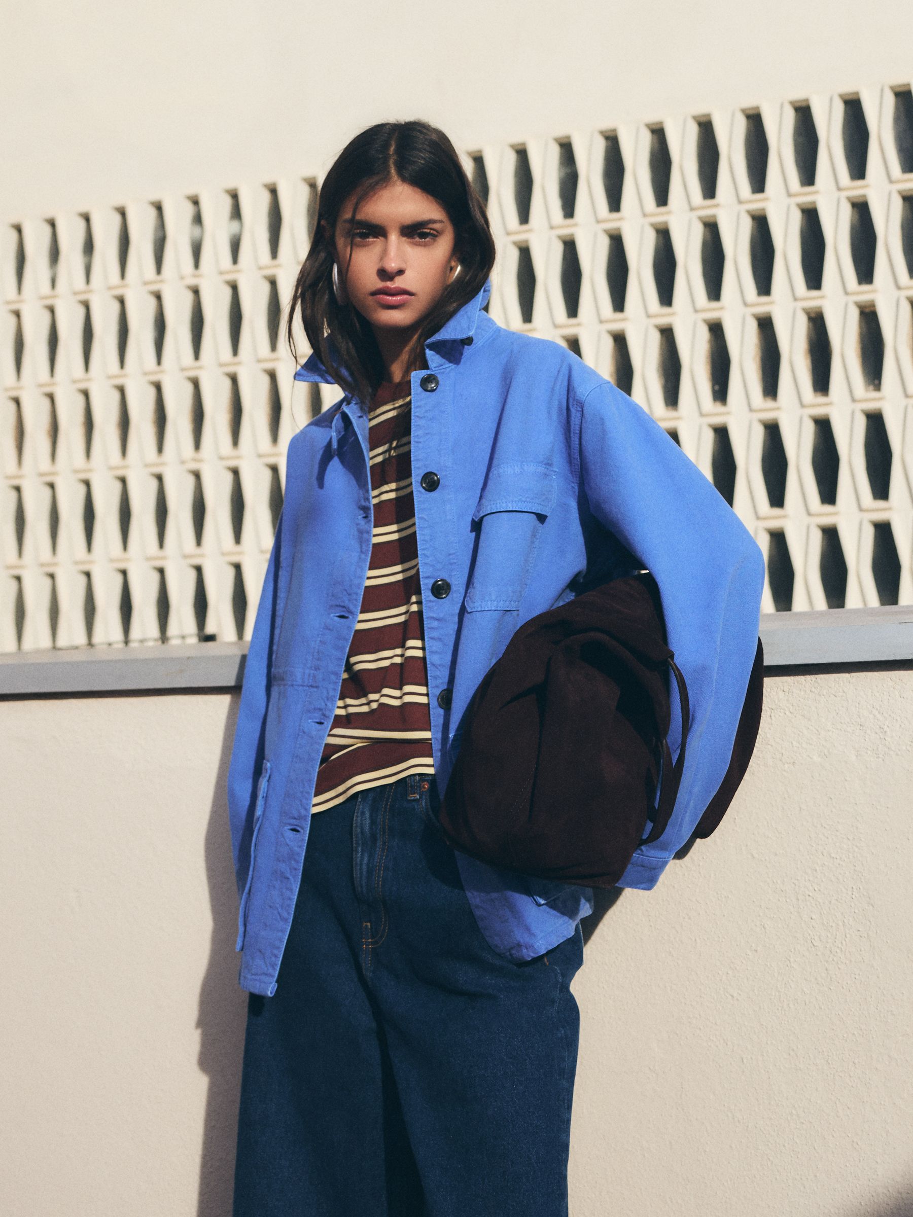 Buy BHOEM Blue Washed Utility Canvas Jacket from Next USA