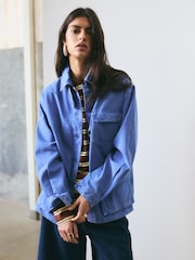 BHOEM Blue Washed Utility Canvas Jacket - Image 4 of 5