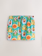 Blue Drink Mat - Seersucker 5 inch Swim Shorts - Obraz 7 z 9