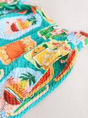 Blue Drink Mat - Seersucker 5 inch Swim Shorts - Obraz 9 z 9