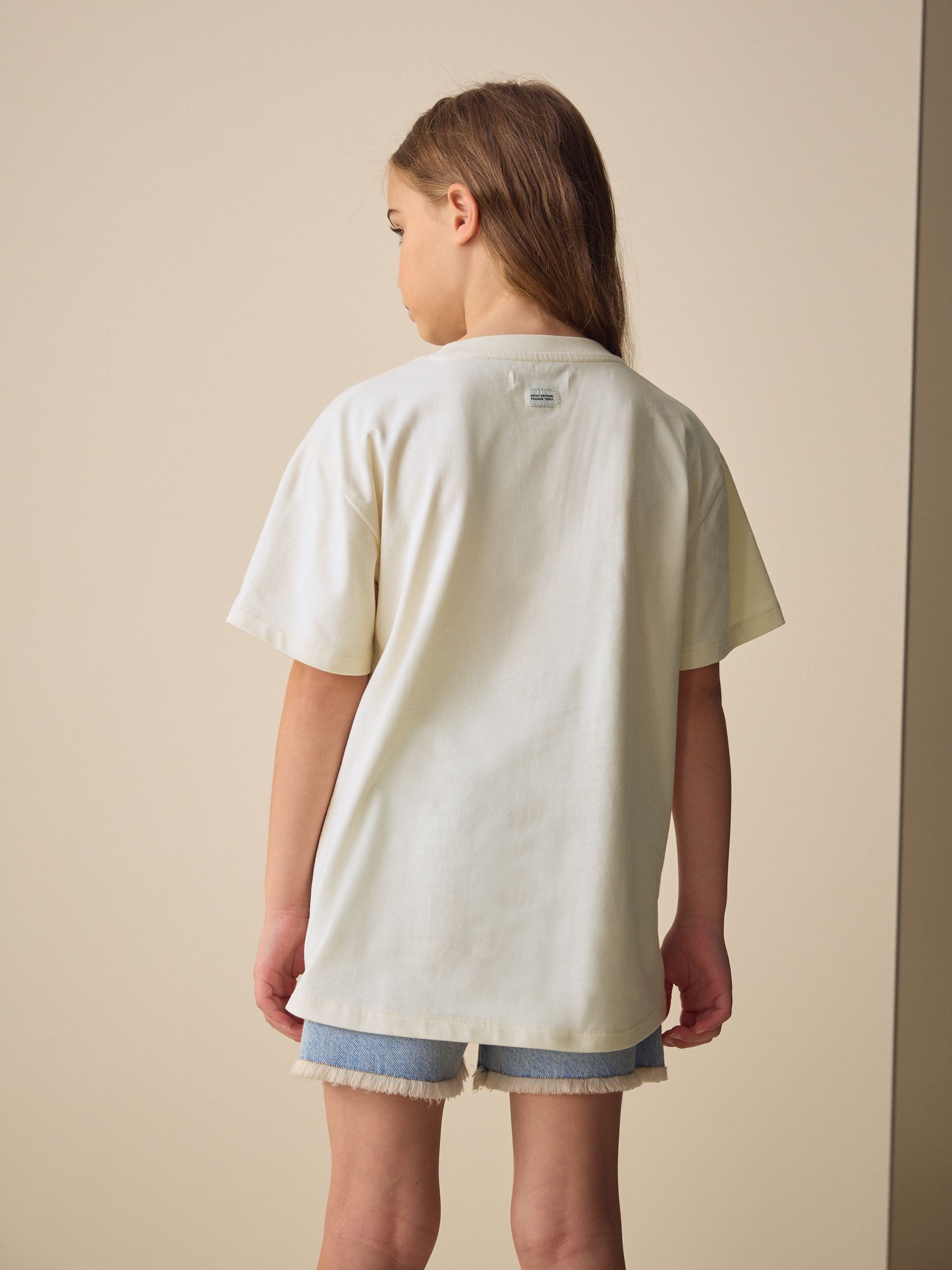 Buy Cream Frankie Thorpe Sausage Dog Oversized License Graphic T