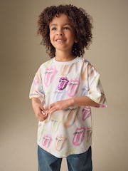 Multi Rainbow Sequin The Rolling Stones Band T-Shirt (3-16yrs) - Image 1 of 4