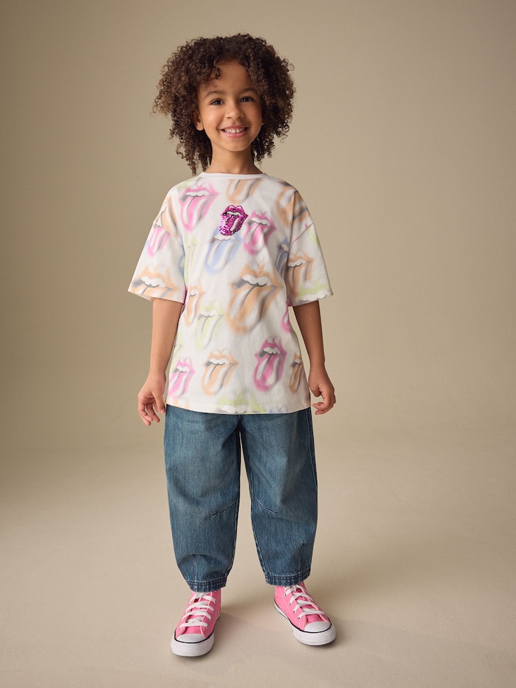 Multi Rainbow Sequin The Rolling Stones Band T-Shirt (3-16yrs) - Image 2 of 4