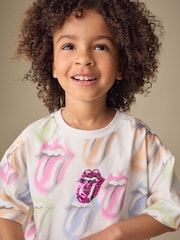Multi Rainbow Sequin The Rolling Stones Band T-Shirt (3-16yrs) - Image 4 of 4