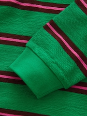 Green & Pink Stripe Long Sleeve Rugby Top (3-16yrs) - Image 8 of 8