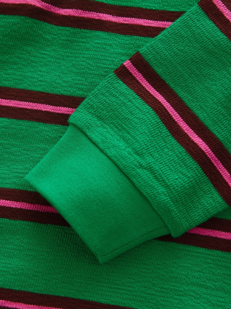 Green & Pink Stripe Long Sleeve Rugby Top (3-16yrs) - Image 8 of 8