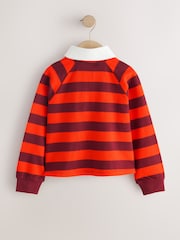 بني وبرتقالي مخطط - رداء علوي راجبي بكم طويل (3-16سنة) - Image 6 of 8