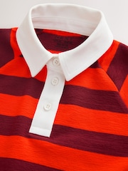 بني وبرتقالي مخطط - رداء علوي راجبي بكم طويل (3-16سنة) - Image 7 of 8