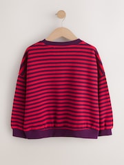 Red/Purple Oversized Cosy Rib Sweatshirt (9mths-16yrs) - Image 6 of 8