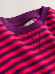 Red/Purple Oversized Cosy Rib Sweatshirt (9mths-16yrs) - Image 7 of 8