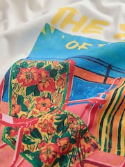 Cream Elizabeth Powers Oversized License Graphic T-Shirt (3-16yrs) - Image 7 of 8