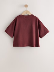 Chocolate Brown Sequin Heart T-Shirt (3-16yrs) - Image 7 of 9