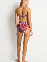 Sea Level Brown Tuscany High Waist Gathered Side Bikini Bottoms - Image 3 of 6