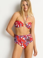 Sea Level Brown Tuscany High Waist Gathered Side Bikini Bottoms - Image 4 of 6