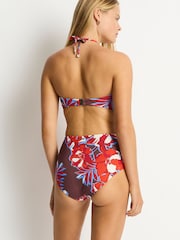 Sea Level Brown Tuscany High Waist Gathered Side Bikini Bottoms - Image 5 of 6